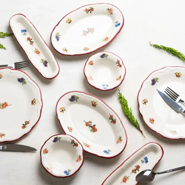 Porser Rustik Grace Fulya 14 Parça Kahvaltı Takımı resmi